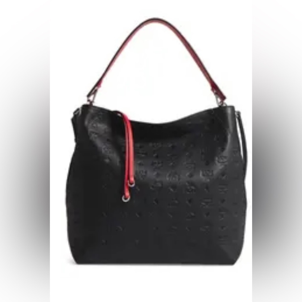 AUTHENTIC MCM KLARA MONOGRAM LARGE HOBO BLACK.